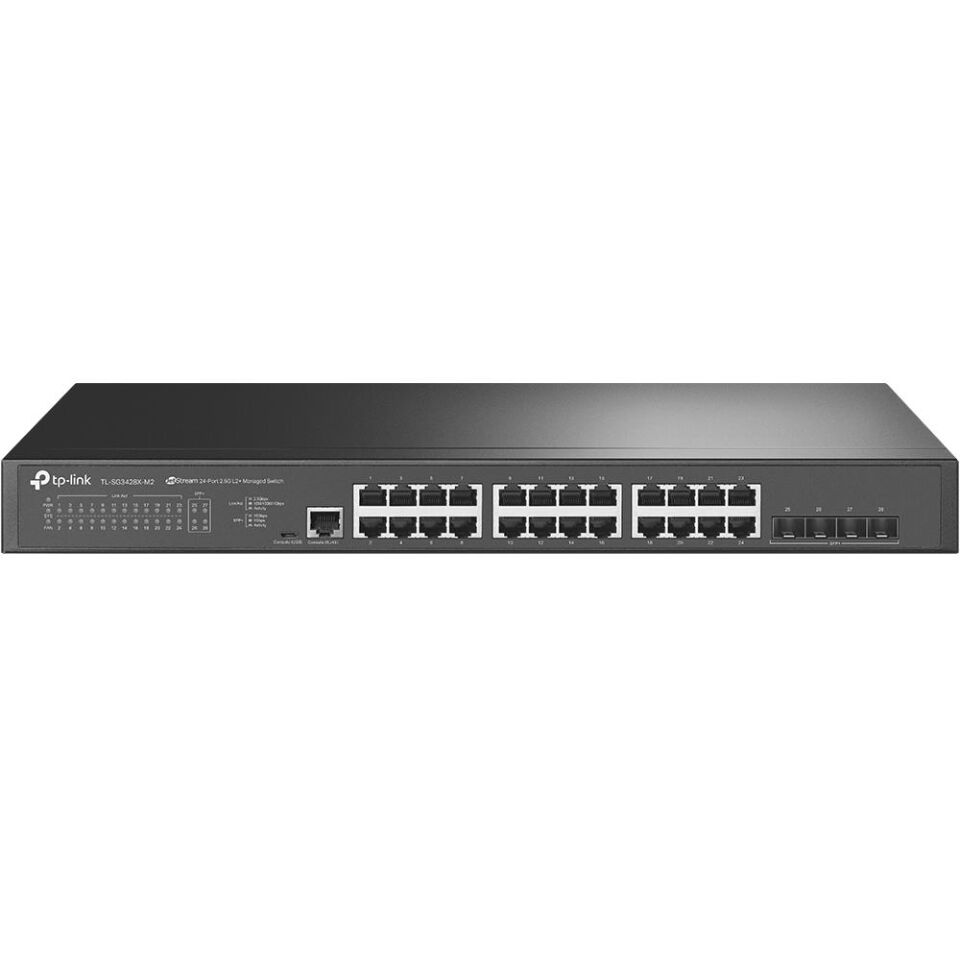 Omada Tp-Link TL-SG3428X-M2 24 Port 2.5G Switch 4 Port 10G SFP L2 Çelik Kasa Rack Mount