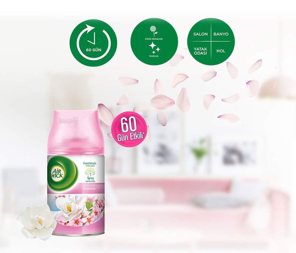 Air Wick Oda Kokusu Freshmatic Makine Yedek Kartuş Manolya 250 Ml.