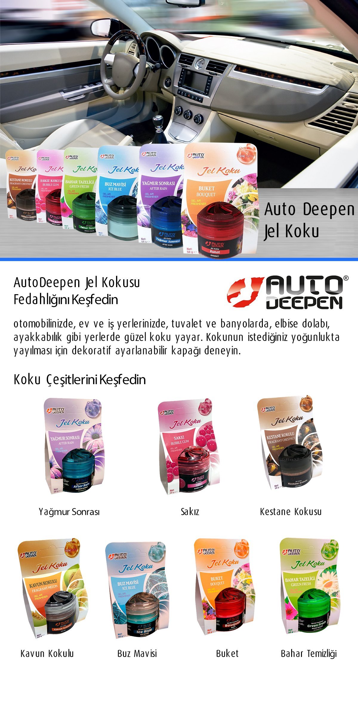Auto Deepen Yağmur Sonrası Araç Jel Kokusu