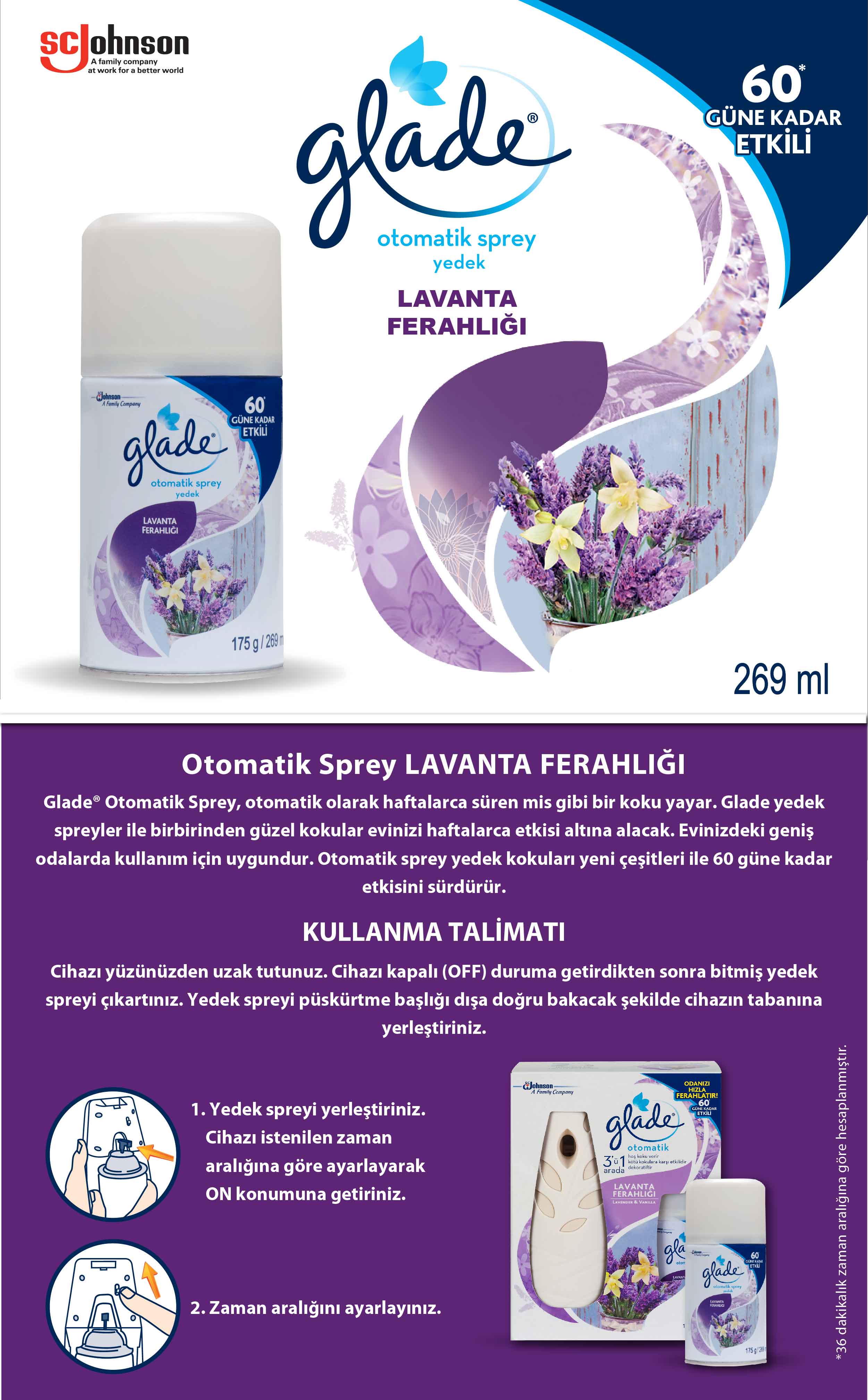 Glade Otomatik Sprey Yedek Lavanta Ferahlığı 269ml 