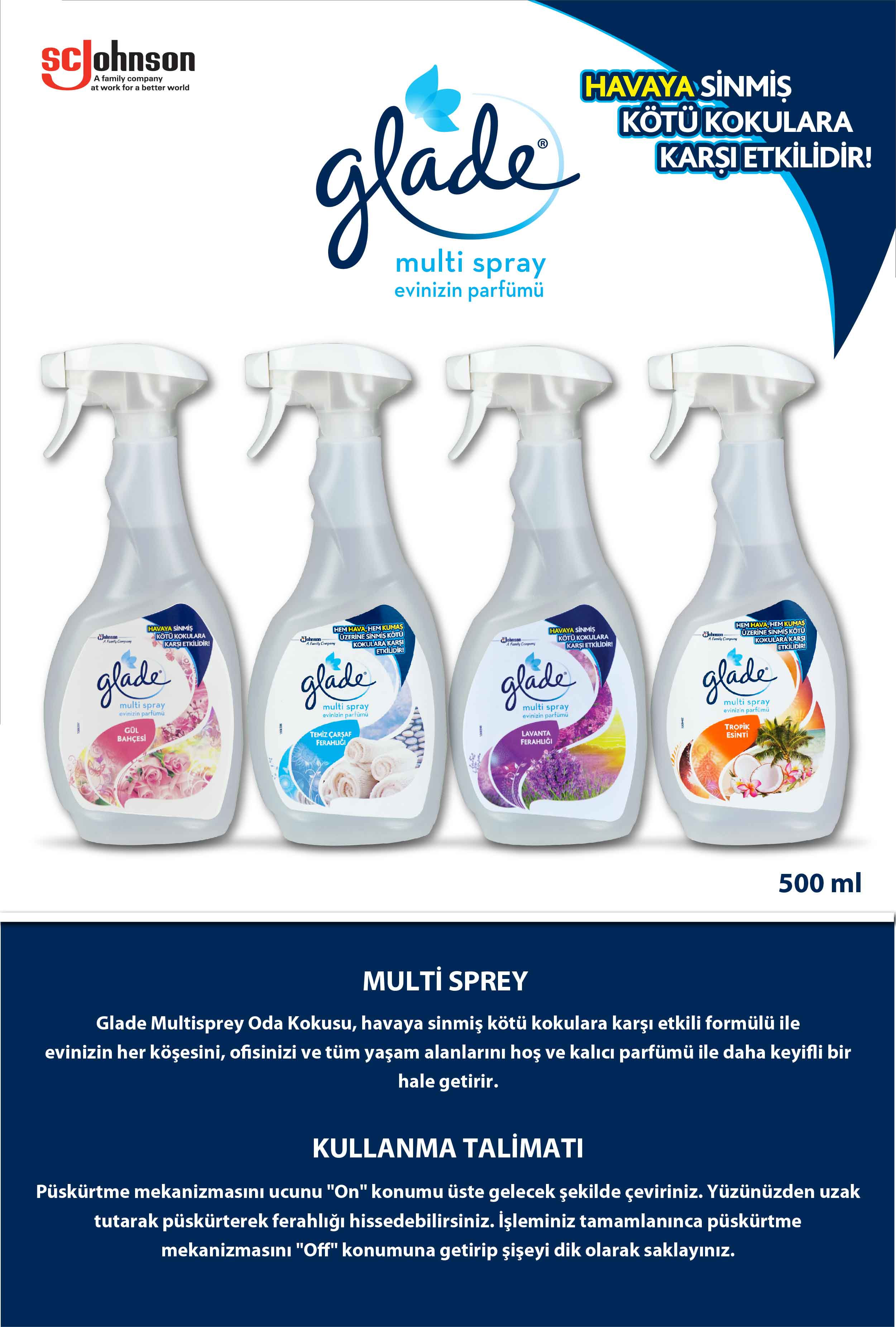 Glade Multispray Gül Bahçesi Oda Kokusu 500 m