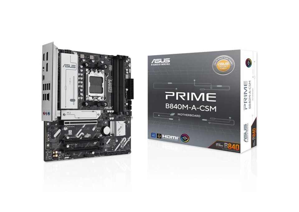 Asus Prime B840M-A-CSM Amd B840 Am5 Ddr5 7600 2Xdp Hdmı 3X M2 Usb3.2 Rgb Matx Anakart