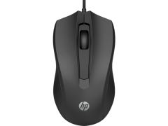 HP 100 6VY96AA Siyah Optik Kablolu Mouse 1.600 DPI Hassas Optik Sensörü