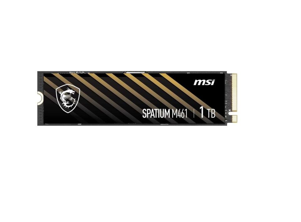 Msi 1TB Spatium M461 5000-3200MB-s PCIe Gen 4.0 NVMe M.2 SSD Disk