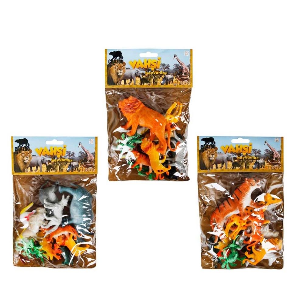 Sunman Vahşi Hayvanlar Poşetli Oyun Seti Orta Boy SUN-S00000711