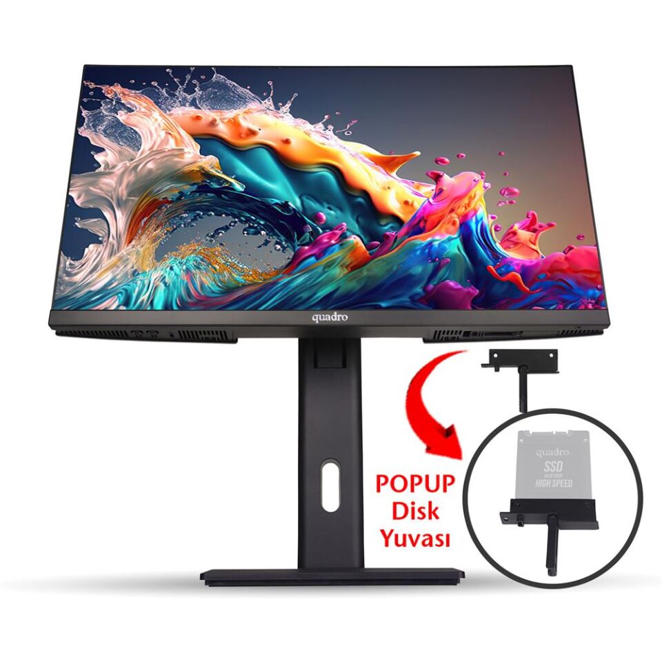 Quadro EXPANSE AI B424 14165 IPS Ci5 14400 16gb 512gb NVME SSD OB VGA FreeDOS 23.8''  AIO P.İzi