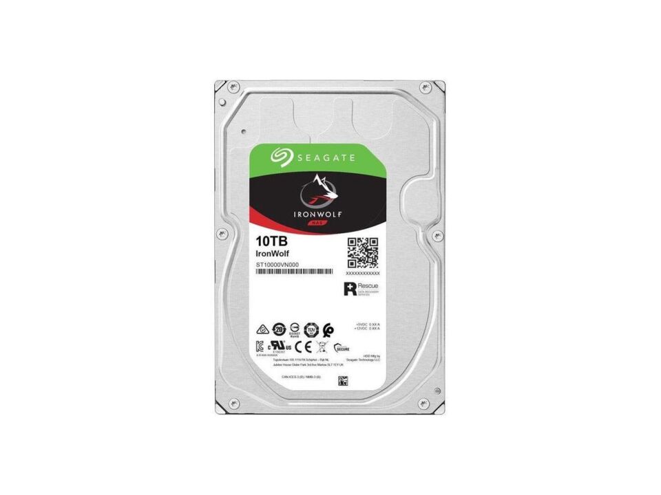 Seagate 10TB Ironwolf ST10000VN000 3.5'' 256MB 7200 Rpm Nas Disk Harddisk (Koyuncu Distribitör Ürünü)