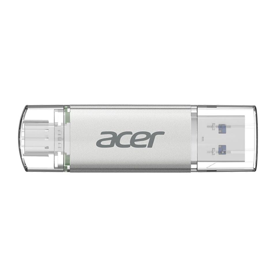 Acer 256GB USB 3.2 UT300-256GB USB-A+USB-C Çift Taraflı Metal Flash Bellek