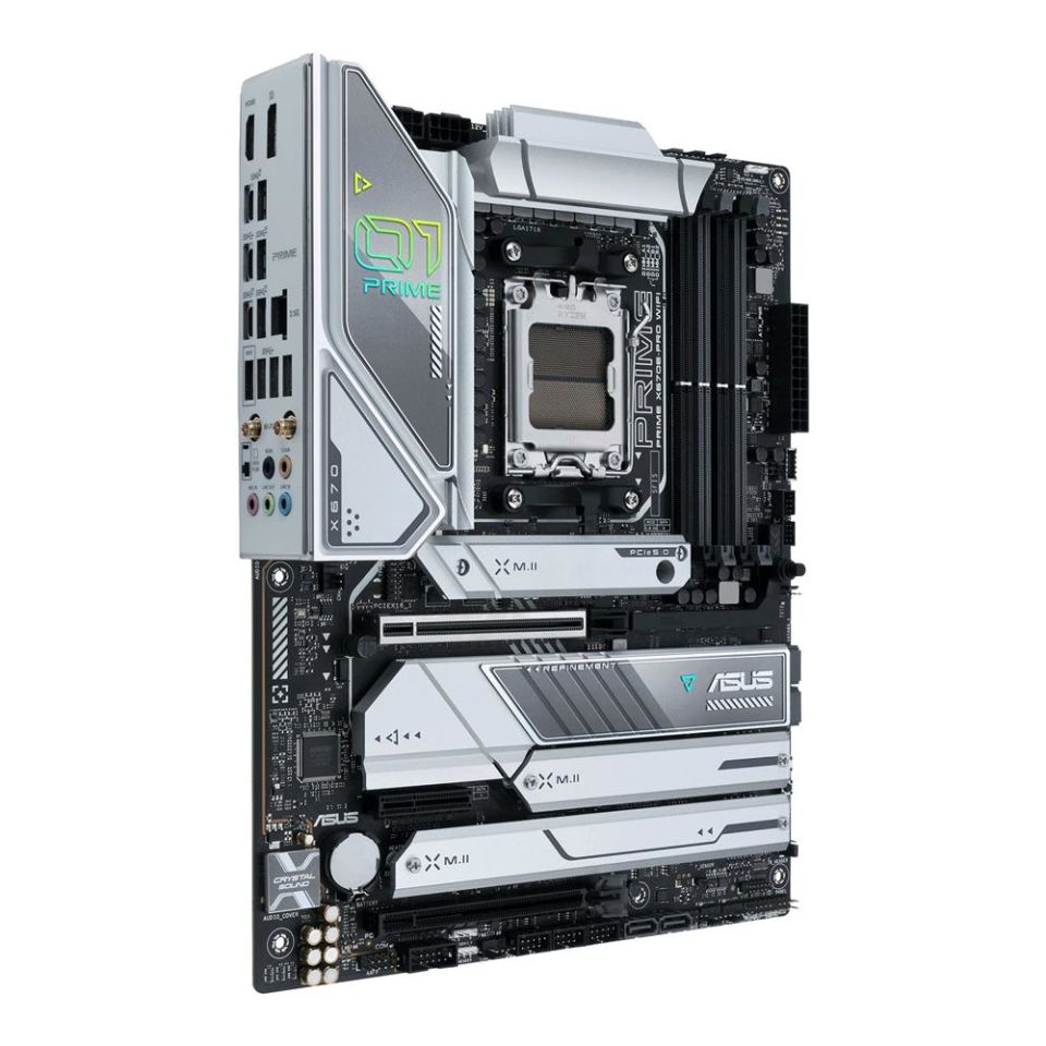 ASUS MB PRIME X670E-PRO WIFI AMD X670E AM5 DDR5 6400 DP HDMI 4X M2 USB3.2 RGB 2.5GBİT LAN ATX