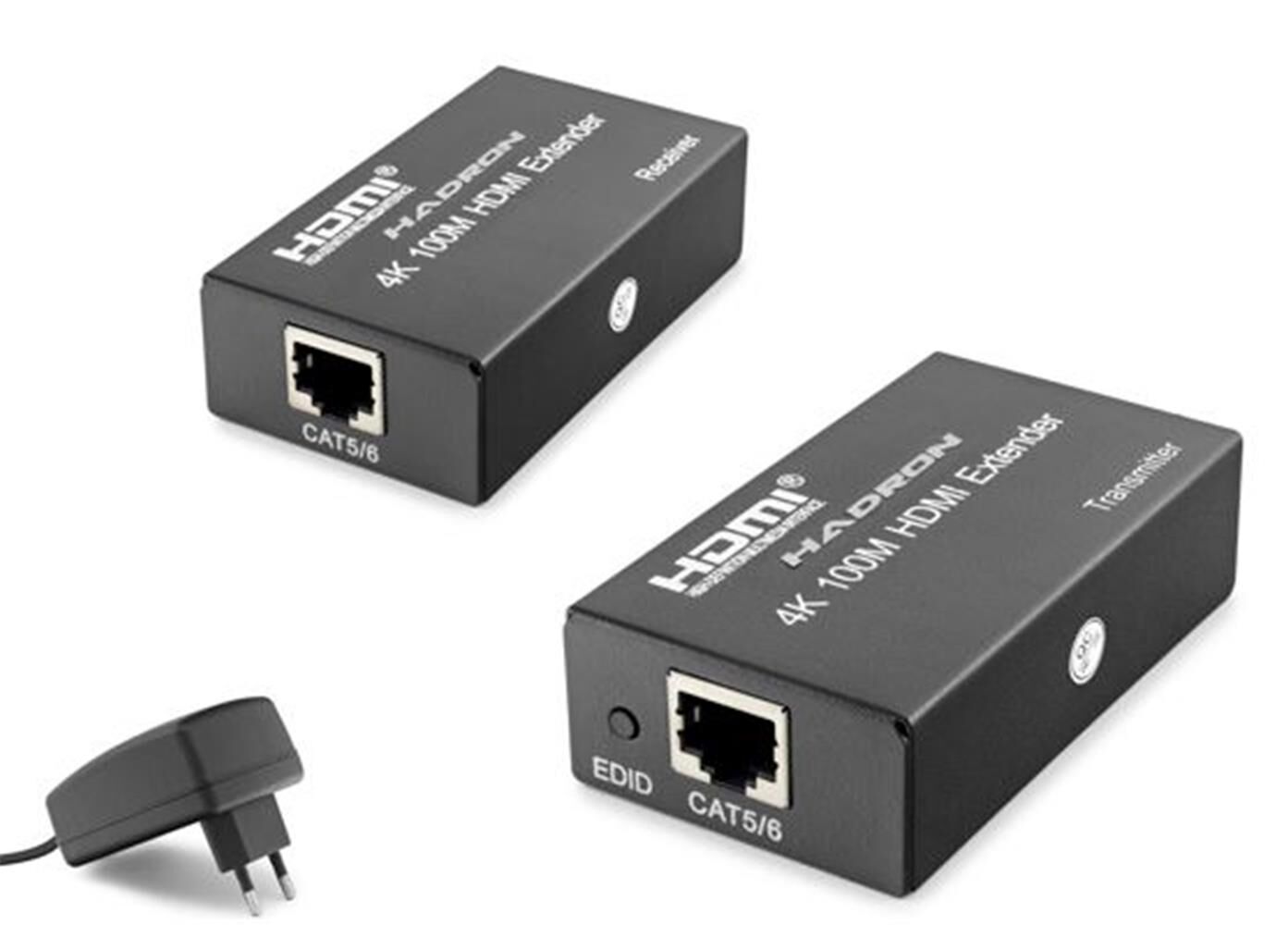 Hadron Hdx1367  100M Hdmi Extender 4K DC 5V adaptör Siyah