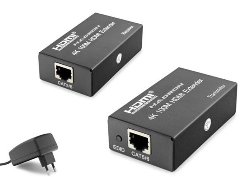 Hadron Hdx1367  100M Hdmi Extender 4K DC 5V adaptör Siyah
