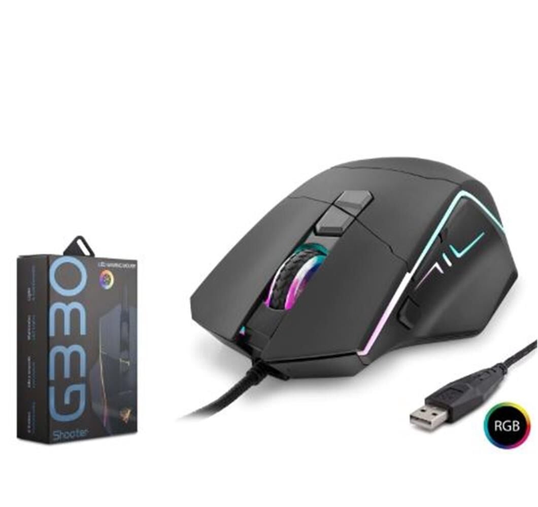 HADRON Shooter G330 RGB Gaming Mouse 6400 DPI 8 Tuş Siyah