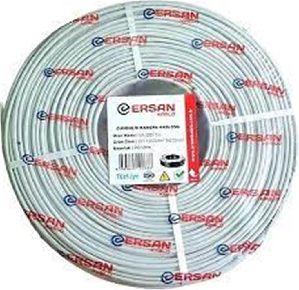 ERSAN ER-2201CU 2+1 1x0,22 mini Coax 2x0,22mm 250 metre CCTV Kamera Kablosu