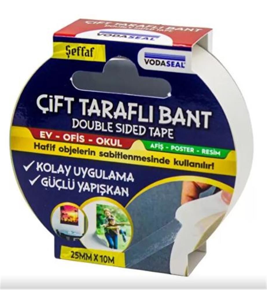 VODASEAL ÇİFT TARAFLI FİLMİK BANT 25 MMX10 MT 0691