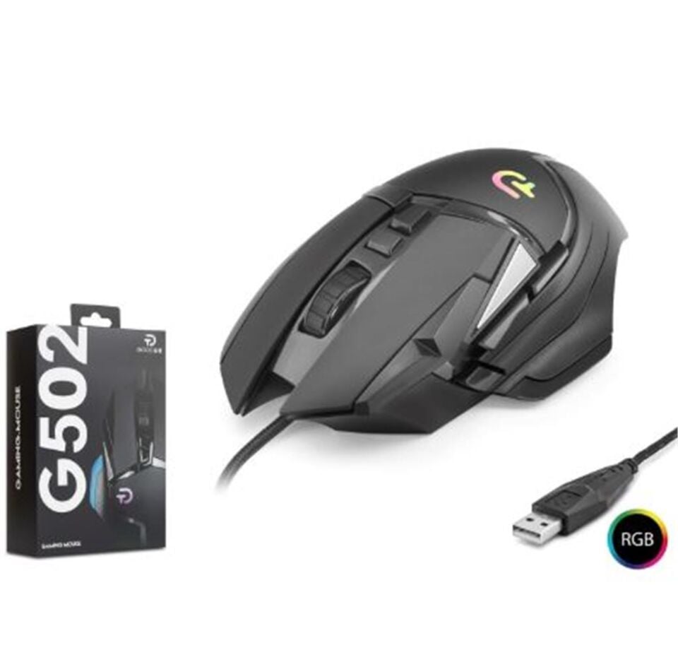 GOOD PRO G502 RGB Gaming Mouse 7200 DPI 6 Tuş 1000Hz Siyah