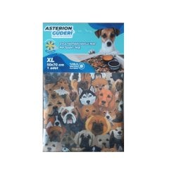 Asterion Pet Havlu ve Matı Köpek Desen Baskılı 50x70 cm