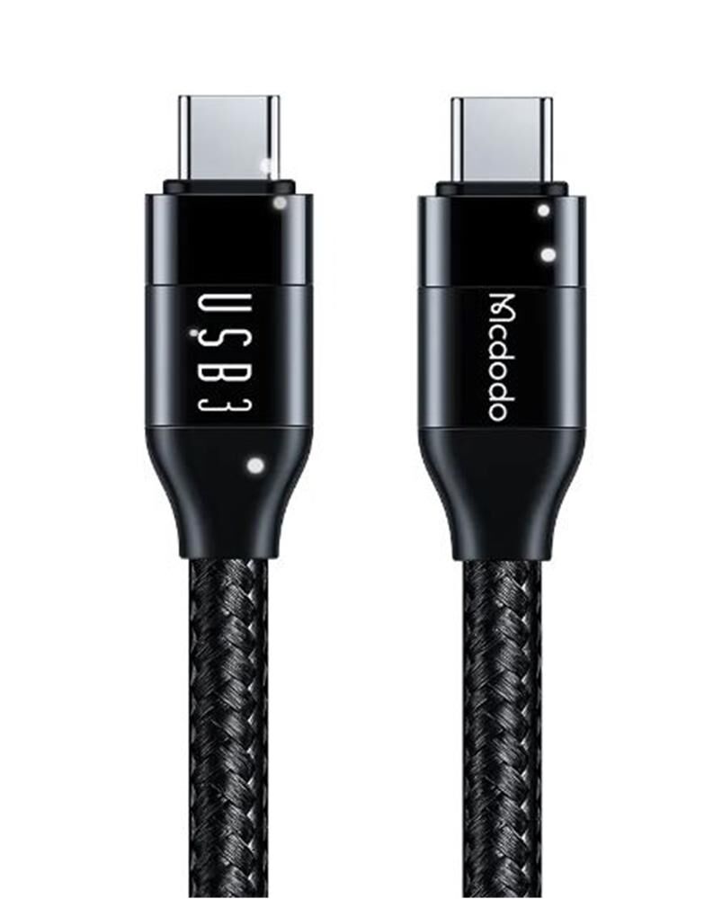MCDODO CA-7132 TYPE-C TO TYPE-C USB 3 100W DATA AKTARIM VE ŞARJ KABLOSU 1.2 M - SİYAH