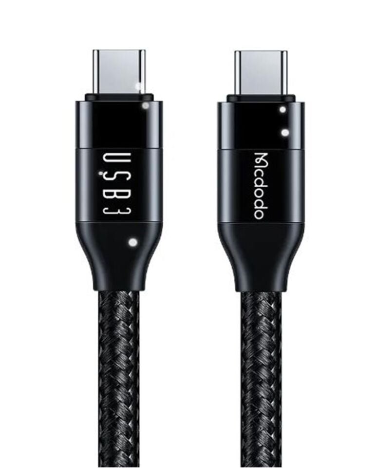 MCDODO CA-7132 TYPE-C TO TYPE-C USB 3 100W DATA AKTARIM VE ŞARJ KABLOSU 1.2 M - SİYAH