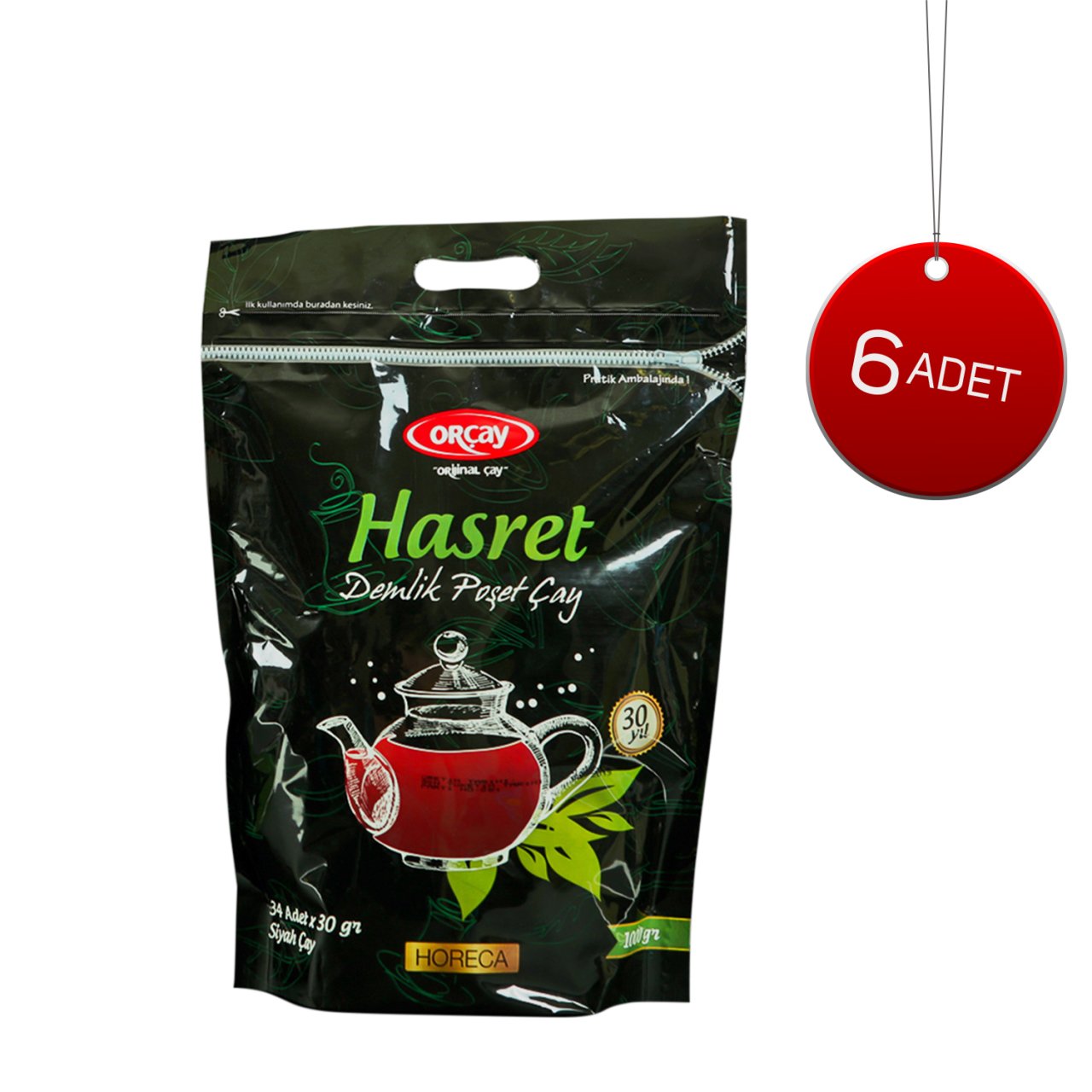 Orçay Hasret Demlik Poşet Çay 35x30gr 6 Adet (6300gr)