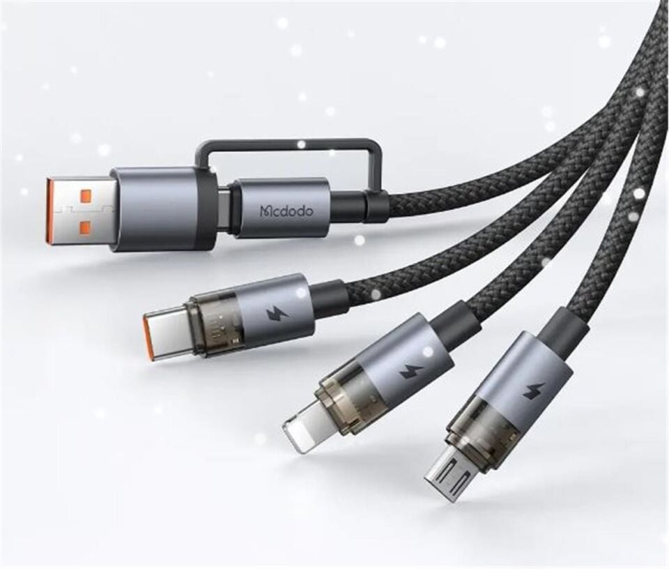MCDODO CA-7260 6sı 1 Arada 100W Şeffaf Çoklu Kablo 1.2m