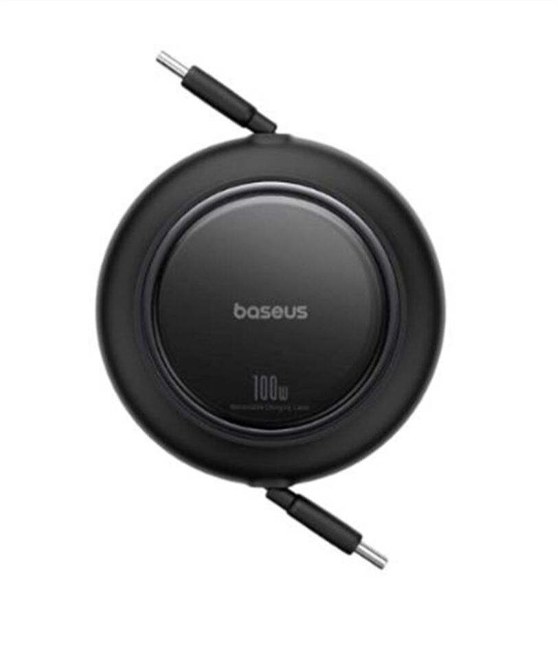 Baseus P10364501211-00 Free2Pull Makaralı Şarj Kablosu USB-C-Lightning 20W 1m. - Beyaz
