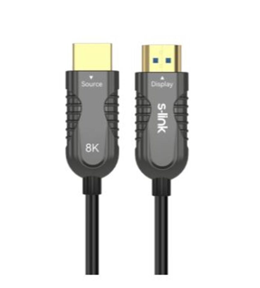 S-link SL-HM8K030 HDMI TO HDMI 30m v2.1 8K60 HZ 4K 120HZ Fiber Kablo