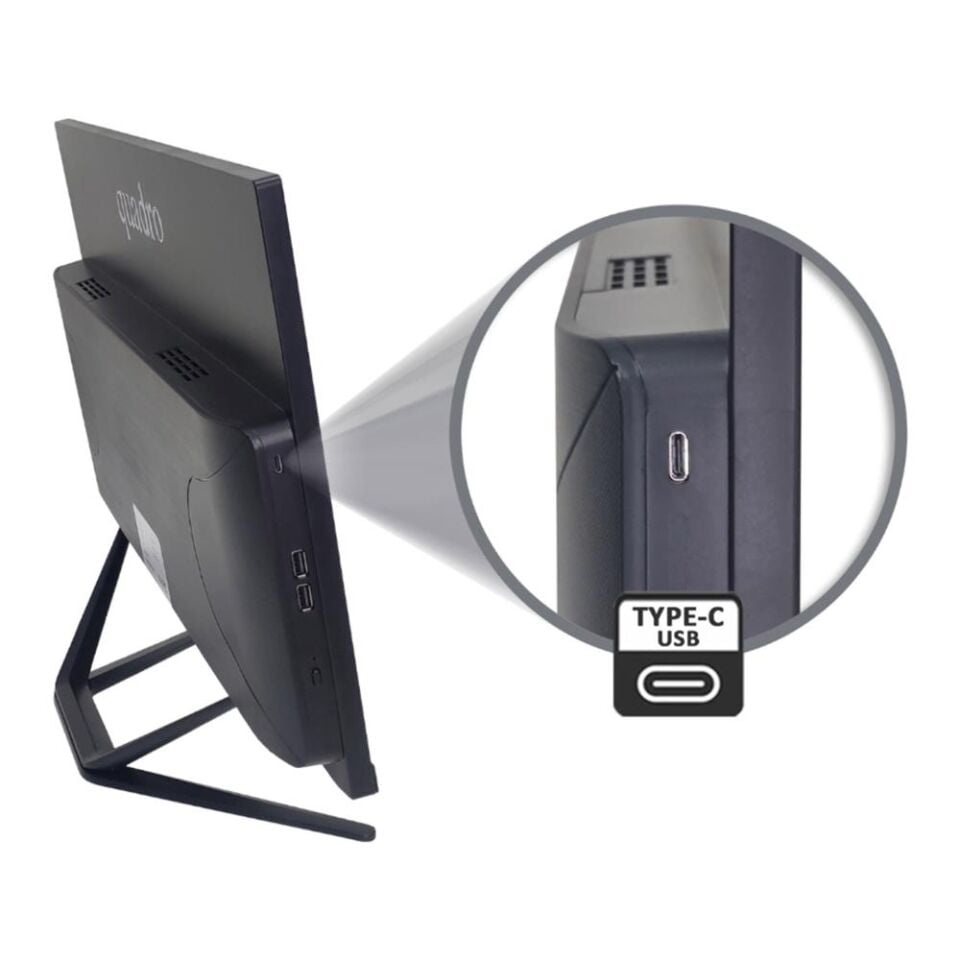 Quadro Stark H424D5 IPS Ci5 14400 8gb 512gb Type C-Usb 23.8'' FreeDOS All İn One Bilgisayar
