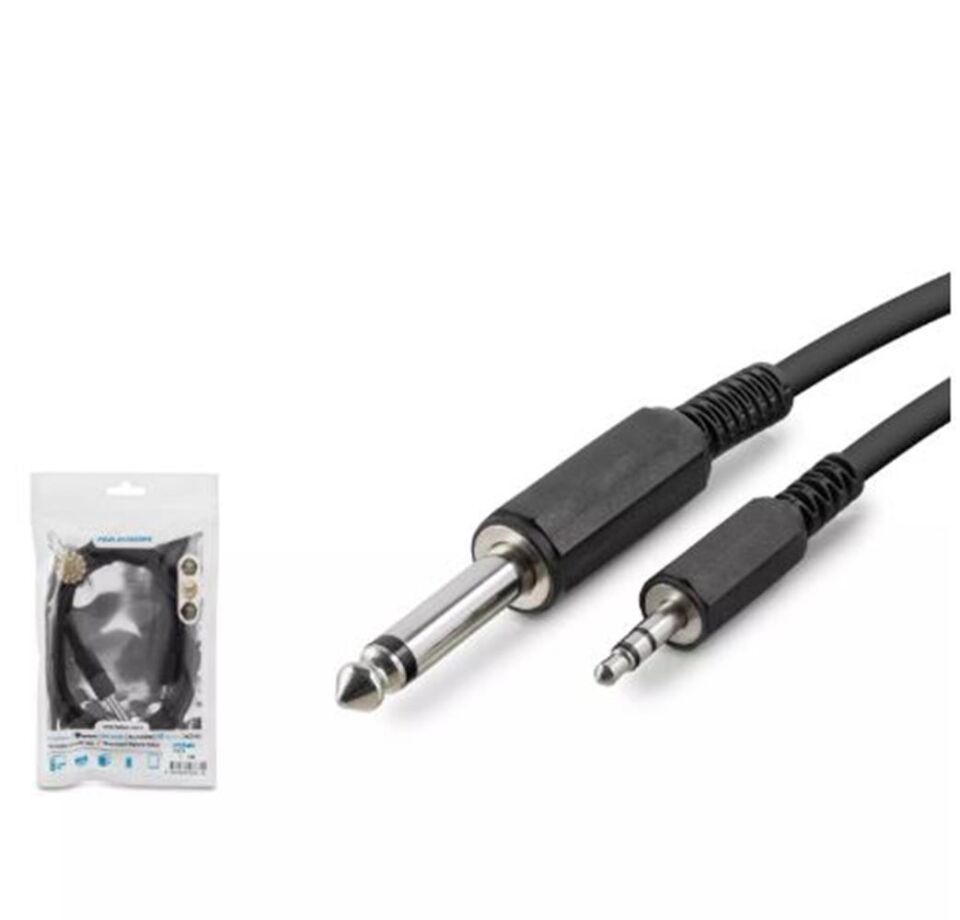 Hadron Hdx1055 6.5Mm To 3.5Mm Kablo Enstrüman Gitar 1.5M Siyah