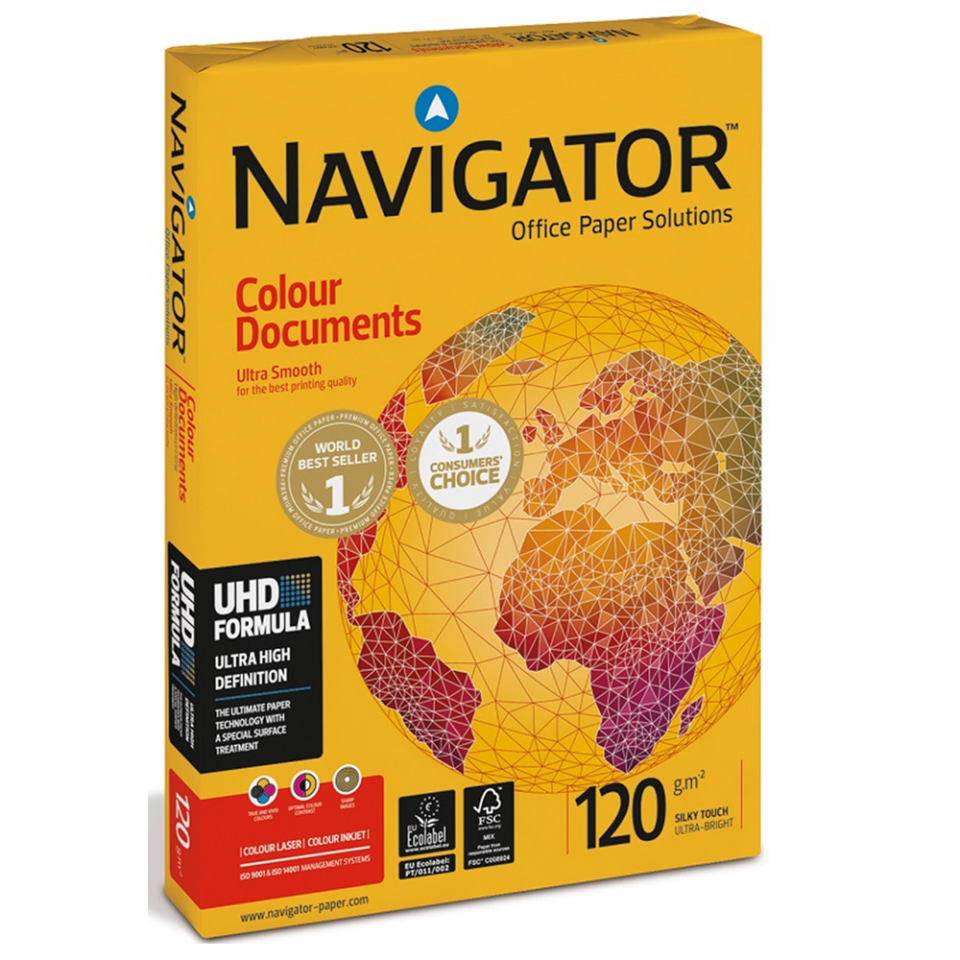 Navigator Gramajlı kağıt Colour Documents 250 Lİ A4 120 GR Beyaz