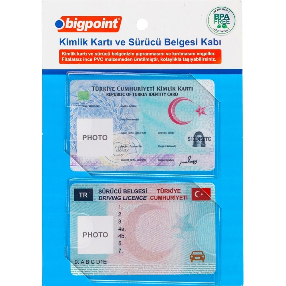 Bigpoint Kimlik-Sürücü Kart Kabı 2 Li Set BP671B