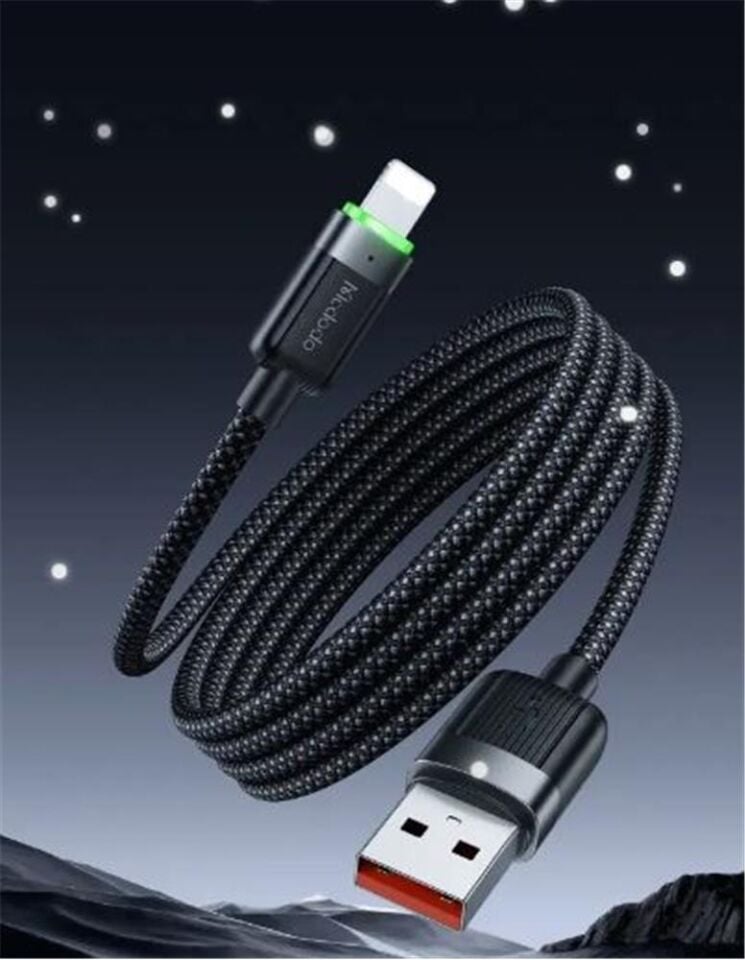MCDODO CA-6000 USB-A TO LİGHTNİNG 3A MANYETİK SARILABİLİR KABLO 1.2 M
