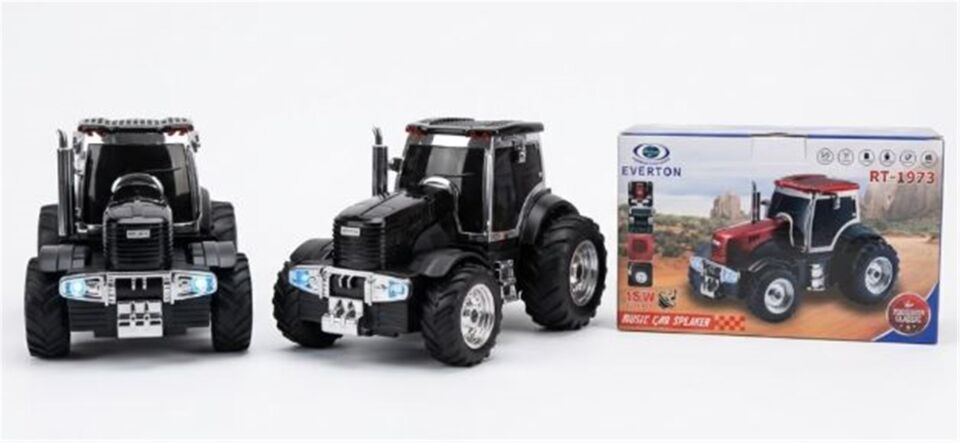 EVERTON RT-1973 Siyah Traktör Modeli  Bluetooth Fm-Usb-Tf-Aux Şarjlı Nostaljik Radyo