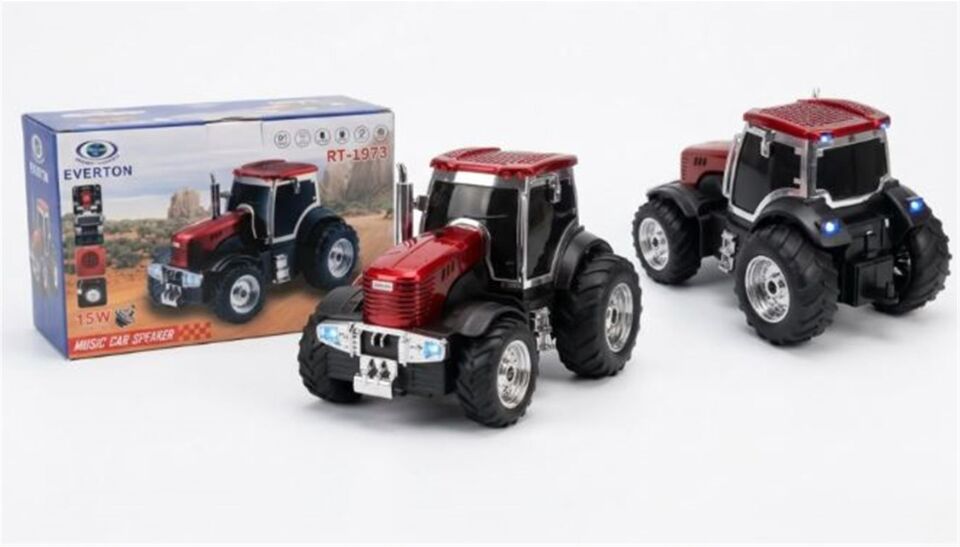 EVERTON RT-1973 Kırmızı Traktör Modeli  Bluetooth Fm-Usb-Tf-Aux Şarjlı Nostaljik Radyo