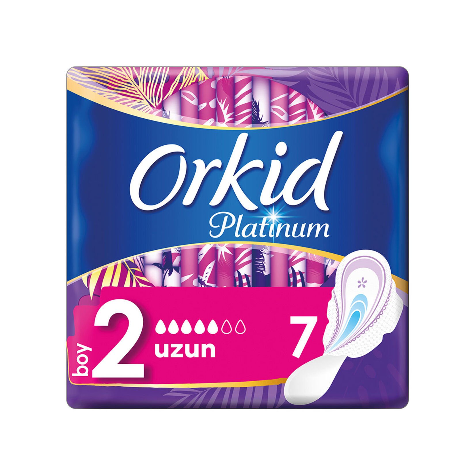 Orkid Platinum Hijyenik Ped Uzun Tekli Paket 7 Ped