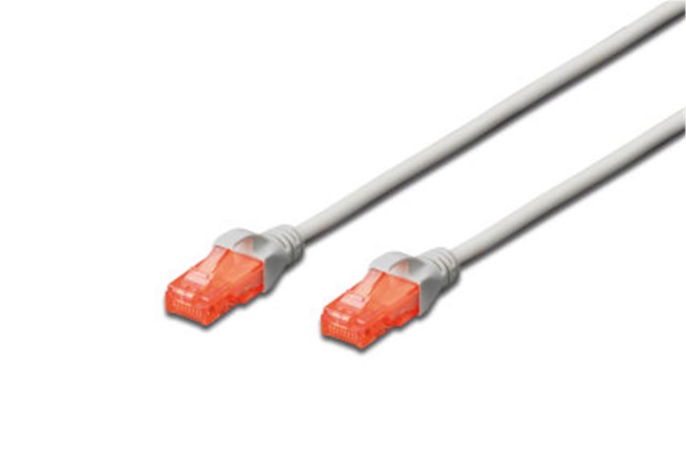 Digitus U-UTP CAT6 0,50 metre AWG 26-7 Cu LSZH Gri Renk Patch Kablo
