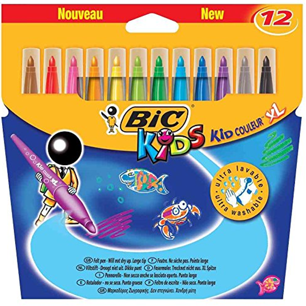 Bic Keçeli Boya Kalemi Kıd Couleur XL 12 Renk 828966