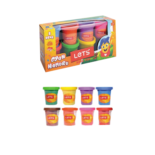 Lets Oyun Hamuru 8 Renk 448 GR L8358