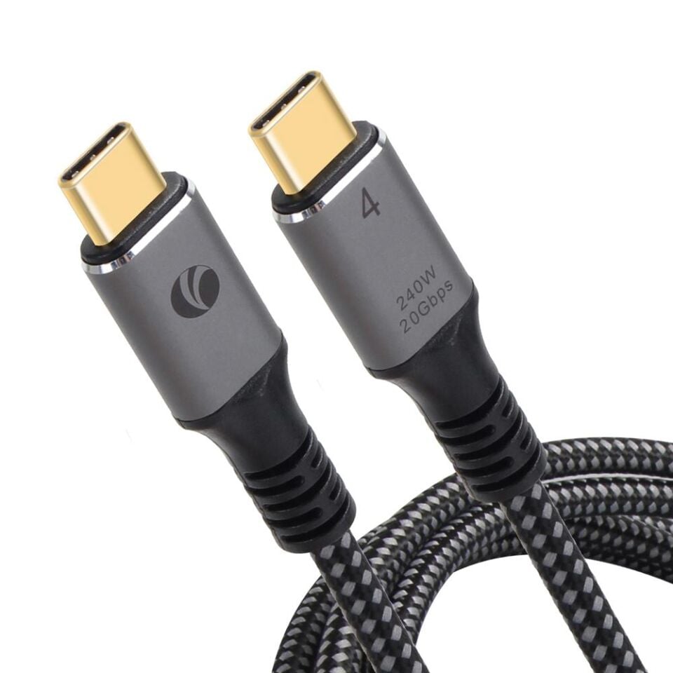 Vcom CU521M-2.0 Type-C USB4 20Gbps Data 240W 2m Şarj Kablosu