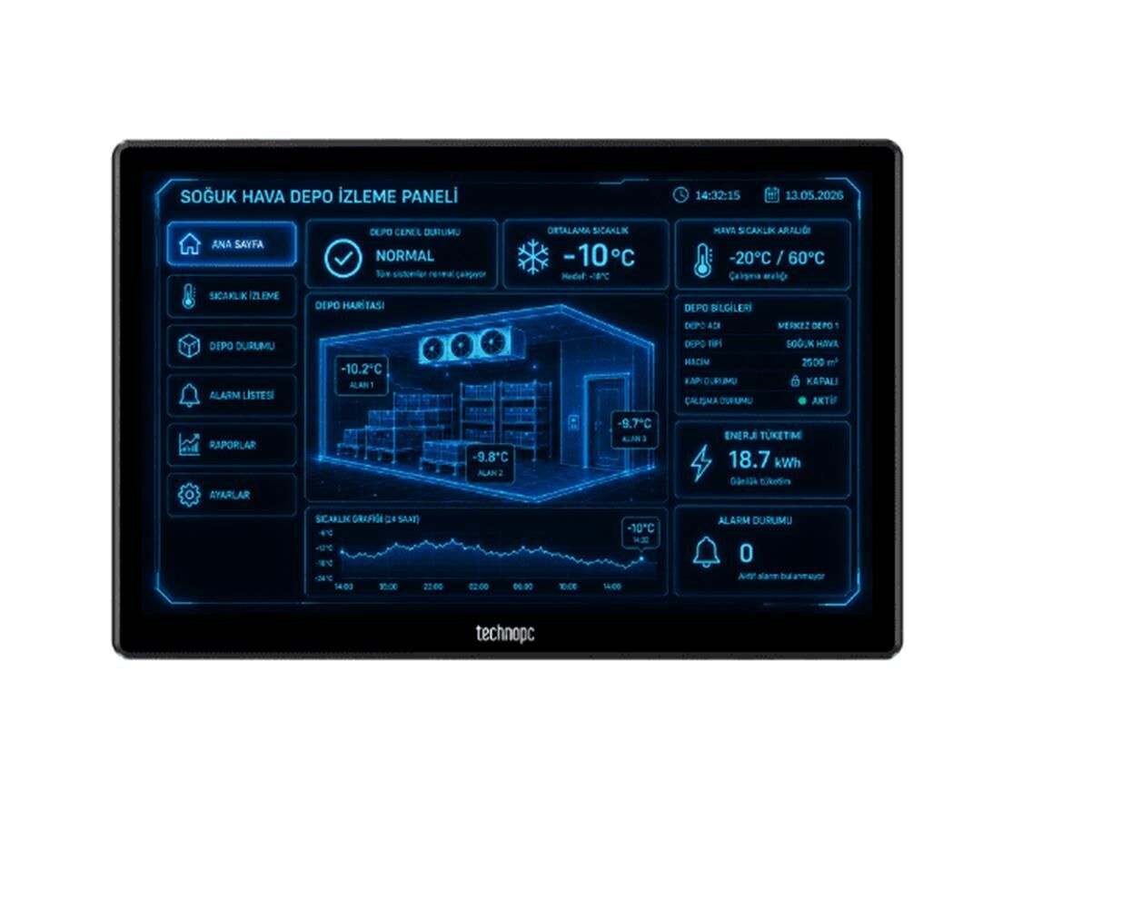 Technopc Unipane PA1520 5'' FHD Touch i5-1235U 8GB 128GB 1xHDMI 4xUSB3.0 2xRS232 Fdos TPEPP20F7102