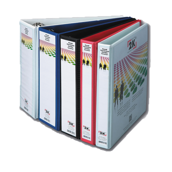 2K Sunum Klasörü Cepli 4 Halkalı 70 MM Beyaz 07-4D-B