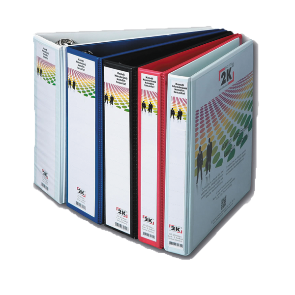 2K Sunum Klasörü Cepli 2 Halkalı 50 MM Beyaz 05-2D-B