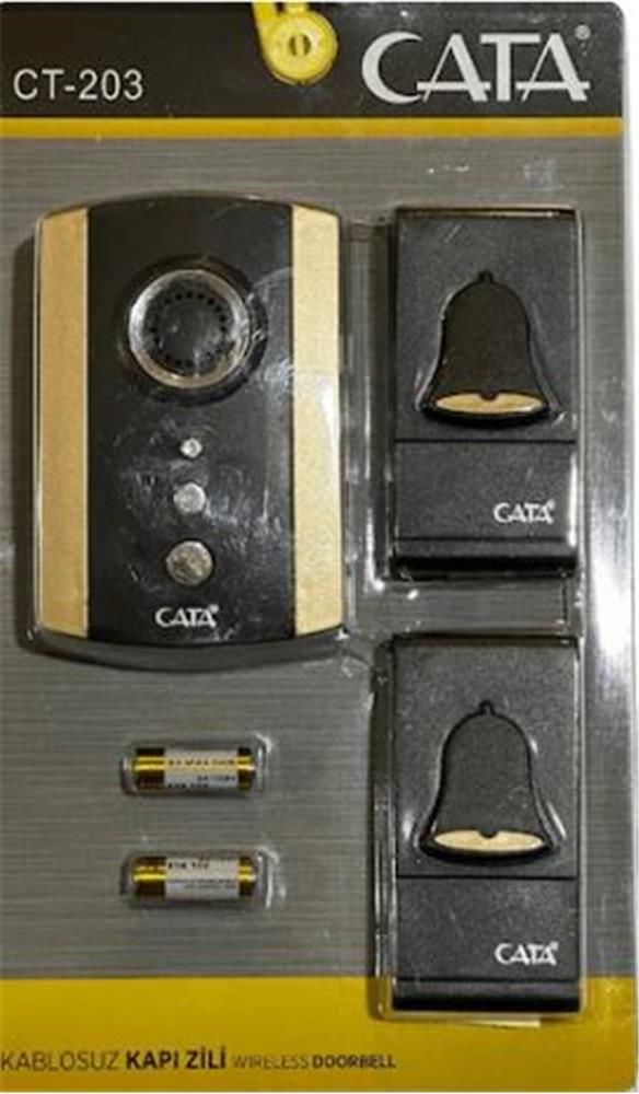Cata Ct-203 Kablosuz Kapı Zili Kahverengi Desenli