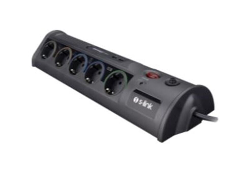 S-link SPG3-J-5 1.5m 306Joule 5Li Akım Kor.Siyah Priz