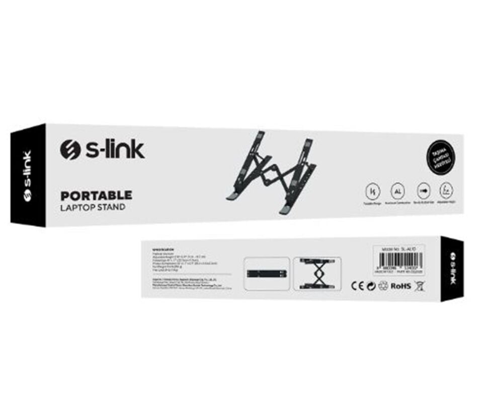S-link SL-AL10 Siyah Alüminyum Laptop Stand