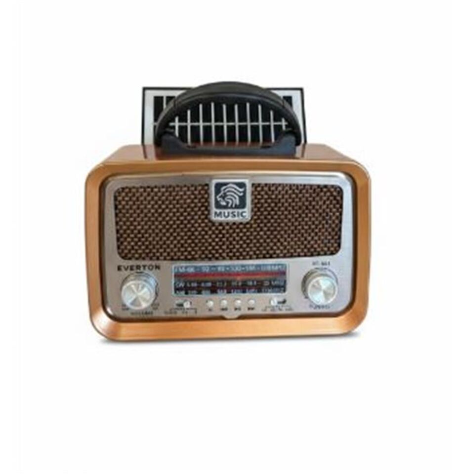 Everton RT-653  Solarlı,Şarjlı Nostaljik Radyo (Bluetooth-USB-SD-FM )