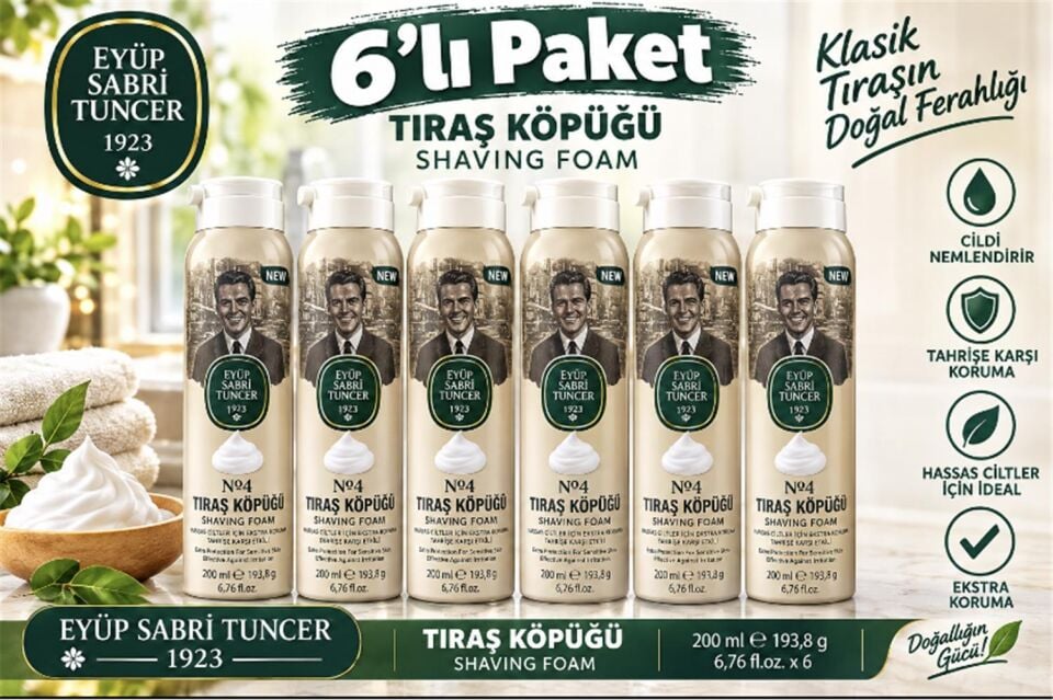 Eyüp Sabri Tuncer Tıraş Köpüğü No:4 - 200 ml 6lı Paket