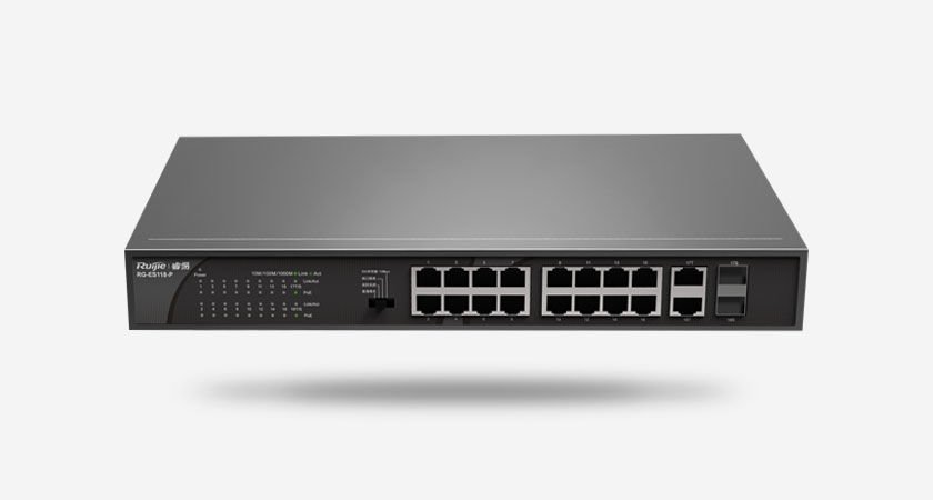 Ruijie Reyee RG-ES116G 16 Port 10-100-1000 Mbps Yönetilemez Switch Metal Kasa