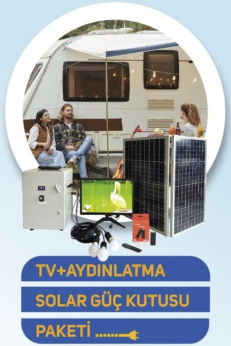 TV + Aydınlatma Solar Güç Kutusu Paketi