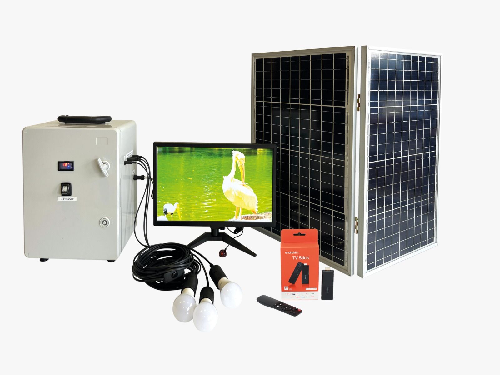 TV + Aydınlatma Solar Güç Kutusu Paketi