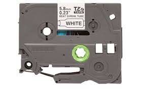 Brother P-Touch HSe-221 TZE-TAPE 9MM Beyaz üzerine Siyah Isı ile Daralan Laminasyonlu Etiket